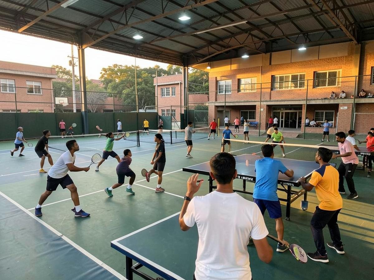 Placeholder court sports photograph standing in until official INU tennis court photography is available