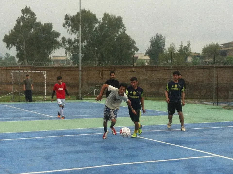 INU futsal court in use during a game