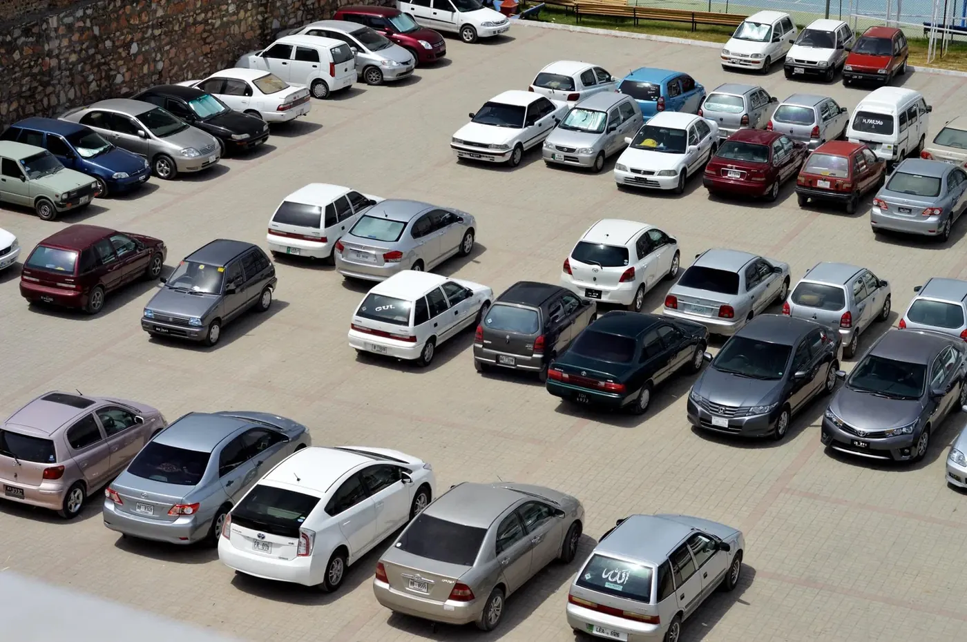 INU campus parking area for students and staff vehicles