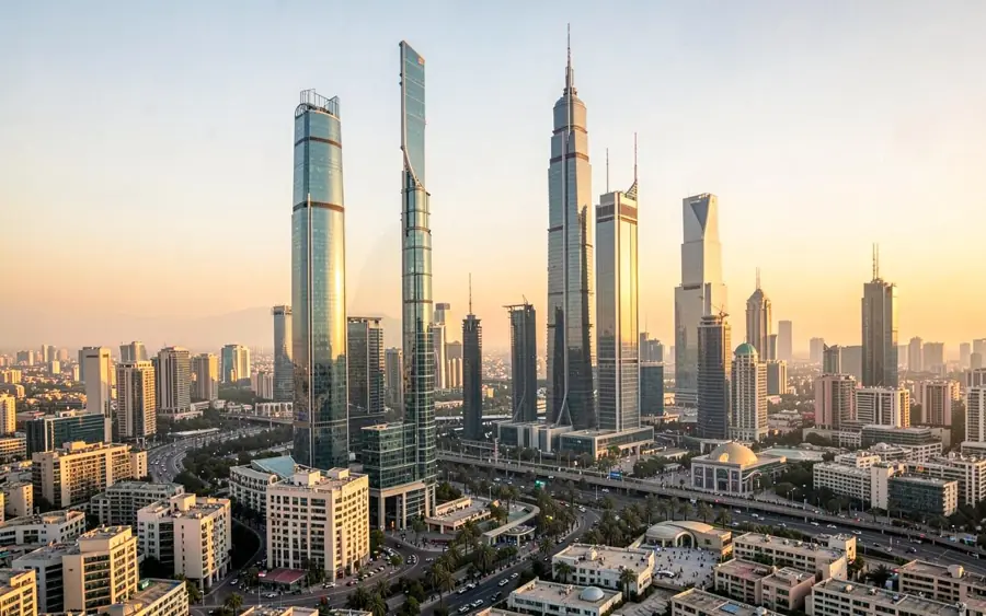 Modern Riyadh skyline, site of the planned Iqra National University Riyadh campus